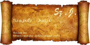 Szajkó Judit névjegykártya